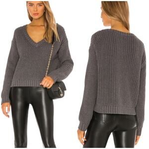 ATM Anthony Thomas Melillo NWT Cotton Cashmere Chunky V Neck Sweater Size XL